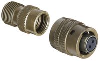 Amphenol Industrial PT06A-8-2S Circular Connector Socket, General Duty, Non-Environmental, Bayonet Coupling, Solder Termination, Straight Plug, 8-2 Insert Arrangement, 8 Shell Size, 2 Contacts