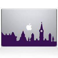 The Decal Guru 2075-MAC-13X-LAV London City Skyline Decal Vinyl Sticker, Lavender, 13\" MacBook Pro (2016 & Newer)