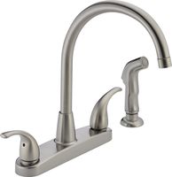 Peerless Tunbridge 2-Handle Kitchen Sink Faucet with Side Sprayer, Stainless P299578LF-SS