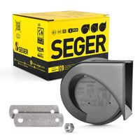 SEGER Trumpet Car Horn - Low Tone, 12 Volt, Universal Fit, 65H Series 12V Loud Horn with Brackets