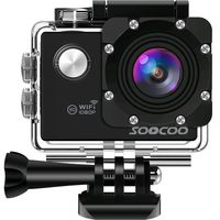 WIFI Action Camera, SOOCOO Sports Video Camera Waterproof 12MP Full HD 1080P 2.0" LCD 170 degree Wide Angle, 30M/98ft Underwater Diving Camera Camcorder with 2 Batteries (SD Card Not Included)-Black