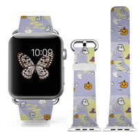 3C-LIFE iwatch/iwatch 2 fashion band for Apple Watch/Apple Watch 2 Sport 42mm Space Aluminum Case, Cartoon Ghost Halloween Theme
