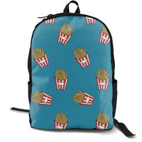 O-X_X-O Lightweight Casual Backpack Rucksack for Laptop Books Unisex Backpack College School Travel Backpack - French Fries Blue
