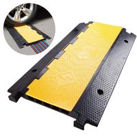 WeChef 5 Channel Durable Rubber Electrical Wire Cord Cover Ramp Guard Cable Protector Workshop Concerts Warehouse