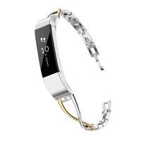 TOYOUTHS Compatible with Fitbit Alta Bands and Fitbit Alta HR Bands, Rhinestone Replacement Bands Accessories Straps Wrist Bands for Women (Gold & Silver)