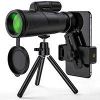 Monocular Telescope, 12x50 High Power HD Monocular for Bird Watching Adults with Smartphone Holder & Tripod BAK4 Prism for Wildlife Hunting Camping Travelling Wildlife - 2019 Newest