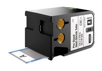 DYMO Pre-Sized Heat Shrink Tubes for DYMO XTL Label Makers, Black on White, 1/2", 1 Roll (1868732)