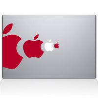 The Decal Guru Apple Eat Apple MacBook Decal Vinyl Sticker - 11" MacBook Air - Red (1218-MAC-11A-DR)