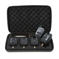 Lixada Wireless Digital Fishing Alarm Set 4 Fishing Bite Alarm + 1 Receiver in Case for Carp Fishing