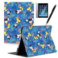 LJX iPad 9.7 inch Case 2018 iPad 6th Gen 2017 iPad 5th Generation Case, Mickey and Minnie Cute Cover PU Leather Stand Protection Smart Auto Sleep/Wake Shell for iPad Air 2 iPad Air #E