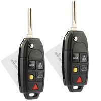 Flip Key Fob Keyless Entry Remote fits Volvo C30 C70 S40 S60 S80 V50 V70 XC60 XC70 XC90 (LQNP2T-APU), Set of 2