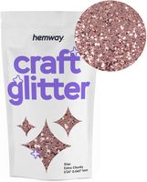 Hemway Craft Glitter 100g 3.5oz Extra Chunky 1/24" 0.040" 1MM (Rose Gold)