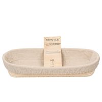 DOYOLLA 1pcs Oval Shaped Banneton Brotform Bread Dough Proofing Rising Rattan Basket