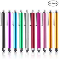Assorted Colors Stylus Pen Universal Touch Screen Capacitive Stylus for Kindle Touch Screen, for Apple iPad iPhone Xs Max, XS, X, for All Cell Phone,All Tablets (10 Pack)
