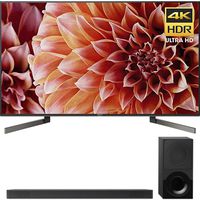 Sony Bravia XBR55X900F 55" 4K HDR HLG and Dolby Vision UHD TV 3840x2160 & Sony HTX9000F 2.1Ch 4K HDR Compatible Dolby Atmos Soundbar with Bluetooth