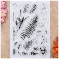 Kwan Crafts Leaves Clear Stamps for Card Making Decoration and DIY Scrapbooking