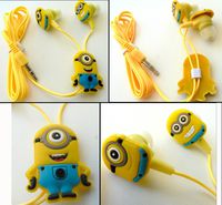 Despicable Me In-ear Headphones Earbuds for Mobile Phone Mp3 Minions Dave Carl 3.5mm Earphones Quality Sound Includes 3 Additional Earplug Covers - Great for Kids, Boys, Girls, Adults, Gifts