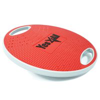 Yes4All Wobble Balance Board/Round Wobble Board - 16.34 inch Plastic Balance Board for Rehabilitation Exercise & Core Strength Training (Red/Gray)