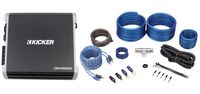 Kicker 43DXA5001 D-Series 500w RMS Mono Class D Car Amplifier+Amp Kit DXA500.1