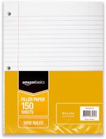 AmazonBasics Wide Ruled Loose Leaf Filler Paper, 150 Sheet, 10.5 x 8 Inch, 24-Pack