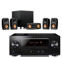 Klipsch Reference Theater Pack 5.1 Surround Sound System Bundle with Pioneer VSX-LX503 9.2-Channel 4k Ultra HD Network A/V Receiver - Black