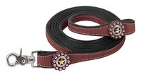Weaver Leather Texas Star Roper Rein, 5/8-Inch x 8-Feet, Chestnut