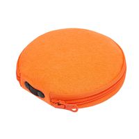 Elezay CD Case DVD Wallet Disc CD-ROM Racks Home Audio Accessories Media Storage Round Felt 20 Capacity Orange
