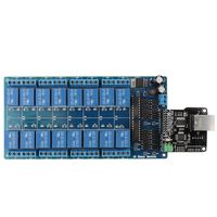 Ethernet Controller Network Web Server + 16-Channel Relay Module with RJ45 Interface for Controlling Lights, Air-Conditioning and Refrigerator