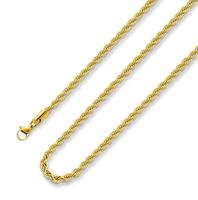 Monily 2.5MM 26 Inches Stainless Steel Twist Rope Chain Necklace Mens Womens Necklace Jewelry
