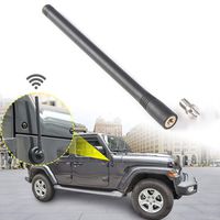 JeCar 7.5Inch Stubby Reflex Short Antenna Replacement JK JL Accessories Metal ABS Antenna Designed for Optimized FM/AM Reception for Jeep Wrangler JK JL Unlimited Sport Rubicon Sahara 2007-2019 Black