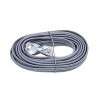 RJ11 6P4C Modular Telephone Extension Cable Phone Cord Line Wire (15 Feet, grey)