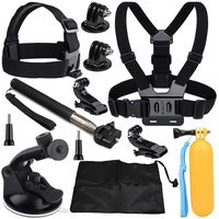 VVHOOY 9 in 1 Universal Action Camera Accessory Bundle Kit Compatible with Gopro Hero 7/6/5/AKASO EK7000/Brave 4K/V50/APEMAN/Crosstour/FITFORT/Victure/Campark ACT74 Waterproof Action Camera