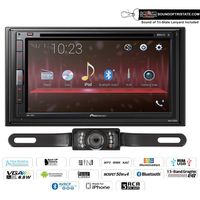 Pioneer AVH-310EX 6.8" Multimedia DVD Receiver with License Plate Style Backup Camera with Sound of Tri-State Lanyard Bundle