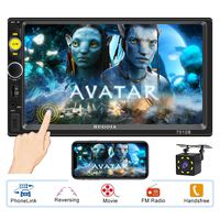 HUGOJA Double Din Touch Screen Car Stereo with Bluetooth 7 Inch Car Radio Receiver MP5/MP4/MP3 Player Support FM Radio USB and SDcard with Remote Control