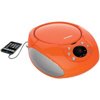 Sylvania Portable Cd Player & AM/FM Radio Tuner Mega Bass Reflex Boombox Sound System Plus 6ft Aux Cable to Connect Any Ipod, Iphone or Mp3 Digital Audio Player