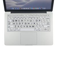 Premium Silicone Keyboard Protector Skins for MacBook Air 13 (A1466/A1369,Old or 2017 Released) and MacBook Pro with or Without Retina 13/15/17(2015 Or Older)-Big Font White, US Layout