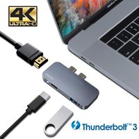 USB C Hub, Thunderbolt 3 Adapter, TOWOND 3-in-1 USB C Adapter Mac Dongle with 4K USB C to HDMI, 100W PD Charging, USB 3.0 Port for MacBook Air 2019/2018,MacBook Pro 2019/2018/ 2017 13-Inch 15-Inch