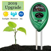 Swiser Soil PH Meter,3-in-1 Soil Test Kit for Moisture, Light & PH Test, Indoor/Outdoor Plant Care Soil Tester, for Home and Garden, Farm, Plants, Herbs & Gardening Tools (Green)