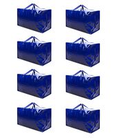 VENO Thick Over-Sized Organizer Storage Bag with Strong Handles and Zippers for Travelling, College Carrying, Moving, Camping, Christmas Decorations Storage, Made of Recycled Material (8 Packs)