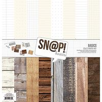 SIMPLE STORIES 2844 Snatp Wood Grain Basics Paper Kit, Multicolor