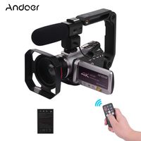 Camcorder 4K Video Camera, Andoer WiFi 30FPS Vlog Camera 64X Digital Zoom IR Night Vision 3.1 Inch IPS Touchscreen Video Recorder with Remote Control Super Wide Angle Lens Microphone and Camera Holder