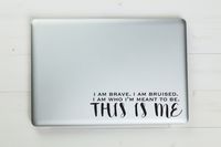 This Is Me Vinyl Sticker Decal 7.5"x2" (black)