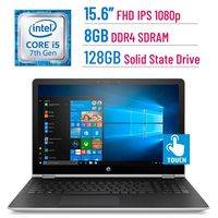 HP Pavilion 15.6'" Touchscreen 2-in-1 FHD Laptop PC, 7th Gen Intel i5-7200U Processor, 8GB DDR4 SDRAM, 128GB SSD, B&O PLAY, 802.11ac, Bluetooth, HDMI, Stylus, Windows 10