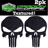 Punisher Skull Grip Tape Decal for tumblers Phone Cases Laptop Gun (Black)