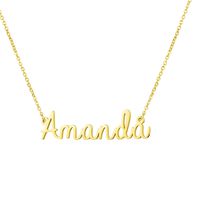 Personalized Name Necklace 18K Gold Plated New Mom Bridesmaid Gift Jewelry for Amanda