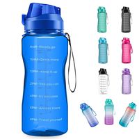 4AMinLA Motivational Water Bottle 2.2L/64oz Half Gallon Jug with Straw and Time Marker Large Capacity Leakproof BPA Free Fitness Sports Water Bottle
