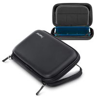 Insten Eva Hard Case For Nintendo 3DS / NDS / DS Lite , Travel Carrying Case with Inner Storage for game cards, stylus, accessories and Hand wrist strap , Black