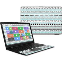 MightySkins Skin Compatible with HP 17t Laptop 17.3" (2017) - Turquoise Tribal | Protective, Durable, and Unique Vinyl Decal wrap Cover | Easy to Apply, Remove, and Change Styles | Made in The USA