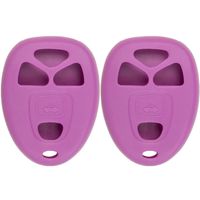 Keyless2Go New Silicone Cover Protective Cases for Remote Key Fobs with FCC KOBGT04A OUC60270 OUC60221 - Black (2 Pack) (Purple)