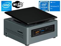 Intel NUC NUC6CAYH Mini PC/HTPC, Intel Quad-Core Celeron J3455 1.5GHz Upto 2.3GHz, 4GB DDR3L, 250GB SSD, 4k Support, Dual Monitor Capable, WiFi, Bluetooth, Windows 10 Professional 64Bit